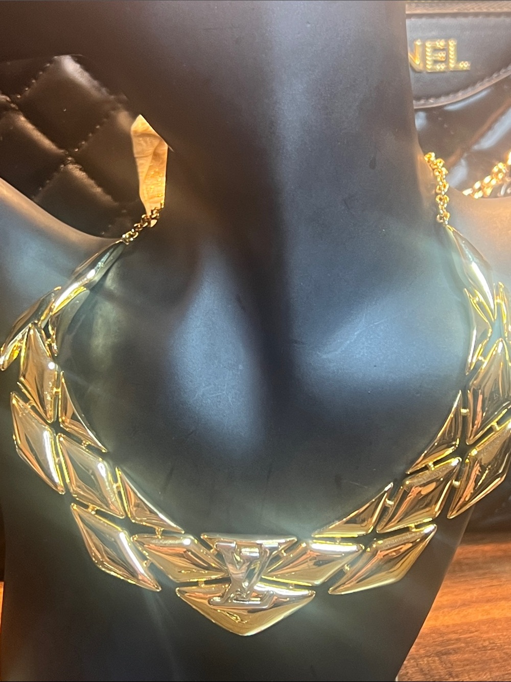 Gold Statement Collar Necklace - Luxury Designer Style